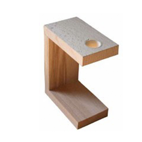 Support en bois d'immobilisation de la sonde pour mesurer les montures de lunettes et les petits objets métalliques