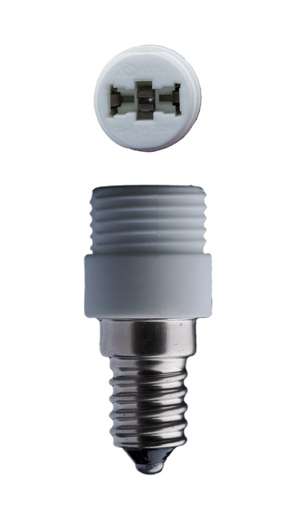 E14 adaptateur-douille pour ampoule G9 halogène ou à LED (Danell)