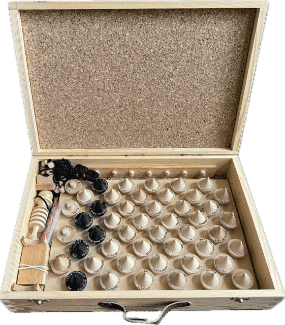 Coffret universel de 49 pendules de soins énergétiques