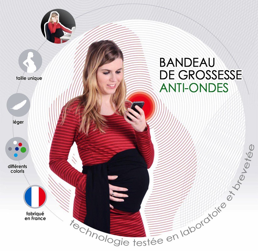 Bandeau de grossesse anti-ondes Protect'Onde, Noir