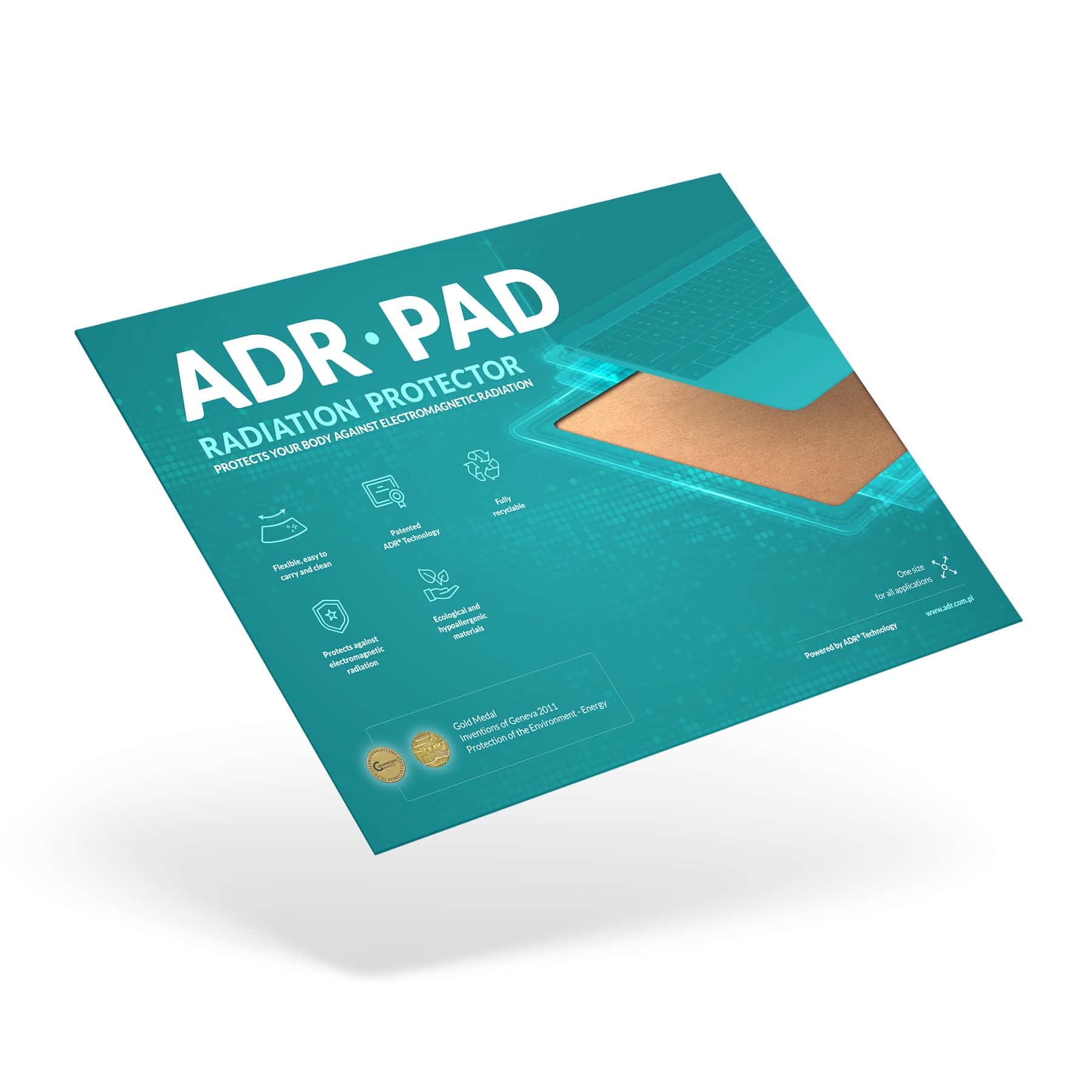ADR-PAD  15" - Tapis de protection électromagnétique à poser sous l'ordinateur portable