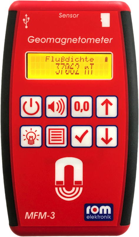 Géomagnétomètre MFM-3 par Rom-Elektronik pour la localisation des perturbations géomagnétiques