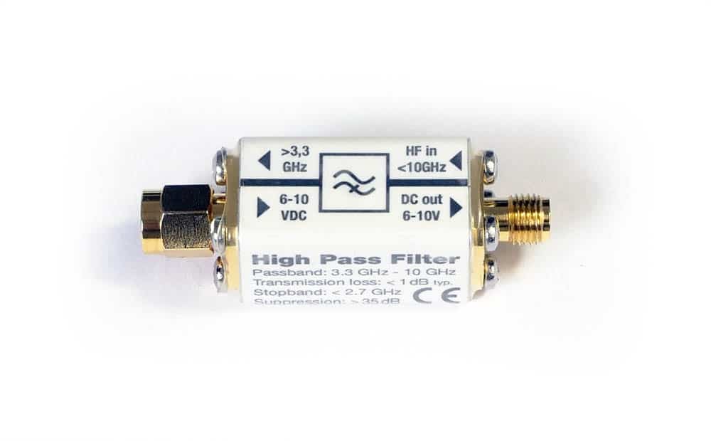 Filtre passe haut HP33_G10 pour le HFW59D de Gigahertz-Solutions