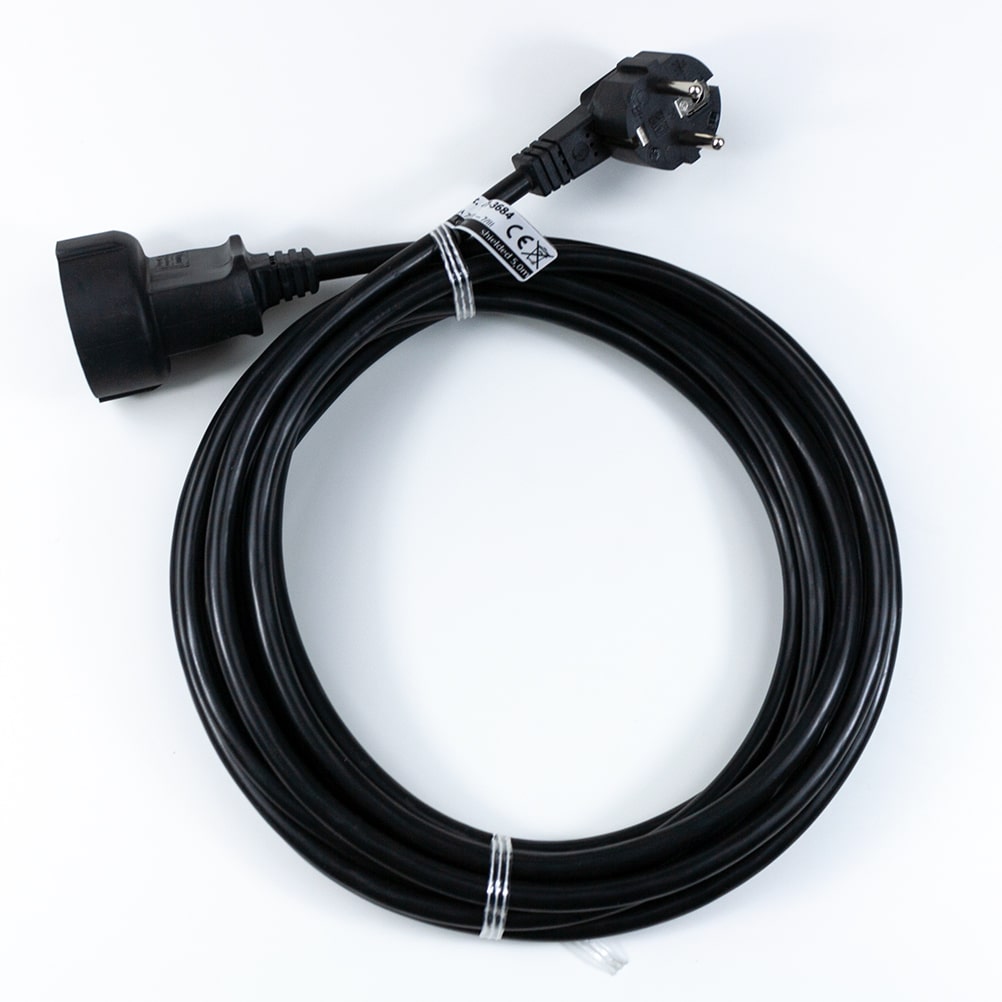 Rallonge blindée de 5 m - couleur noire (Danell)