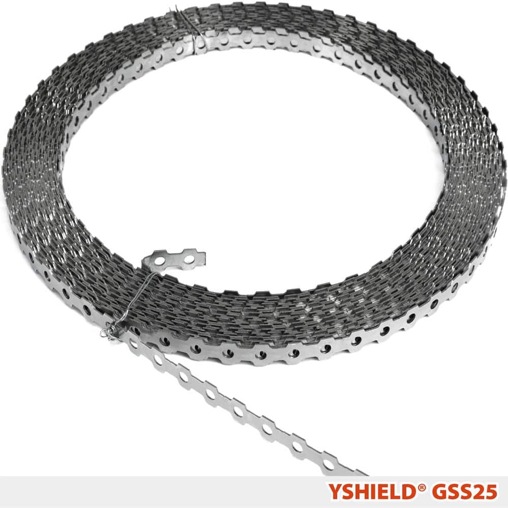 GSS25 bande en acier inoxydable de 12 mm de large et 25 mètres de long pour grillage de blindage
