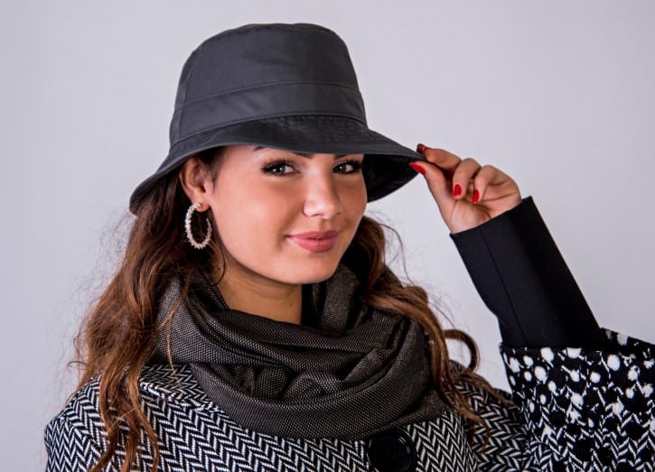 Chapeau BOB gris anthracite écran de protection contre les hautes fréquences