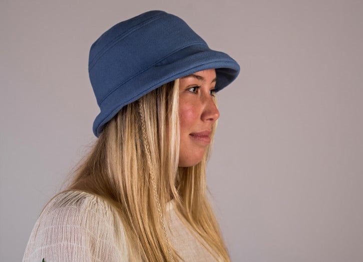Chapeau BOB Dame bleu jean de protection contre les hautes fréquences