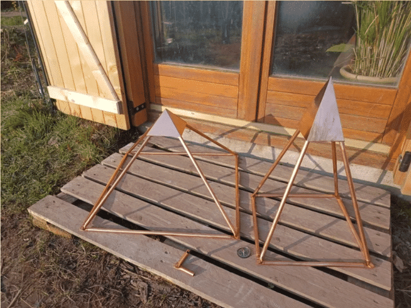 Kit pyramide égyptienne à rivets en cuivre pour l'électroculture et la dynamisation