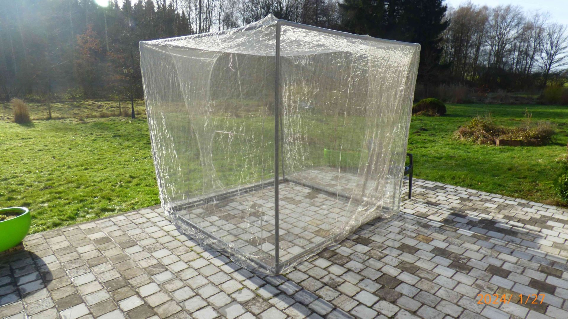 Baldaquin anti-ondes basse et haute fréquence d'une ou deux personnes en tissu-treillis Adamantan - 50 dB