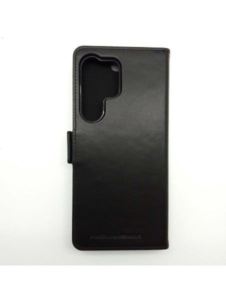 Etui anti-ondes en cuir noir pour Samsung Galaxy S23 Ultra