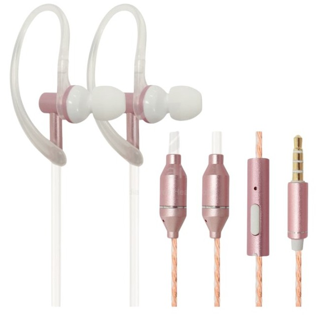 Oreillettes anti ondes ibrain à tube d'air FC33 - or rosé