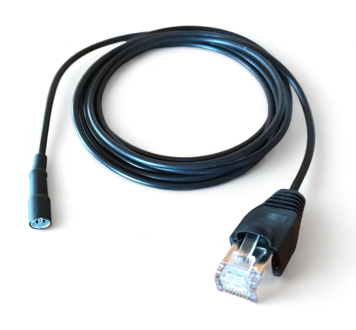 Câble RJ45 de mise à la terre noir à douille cylindrique